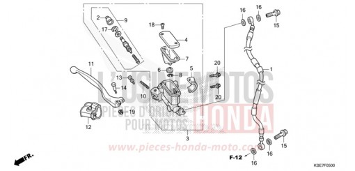 HAUPTBREMSZYLINDER, VORNE ZYLINDER CRF150RBN de 2022